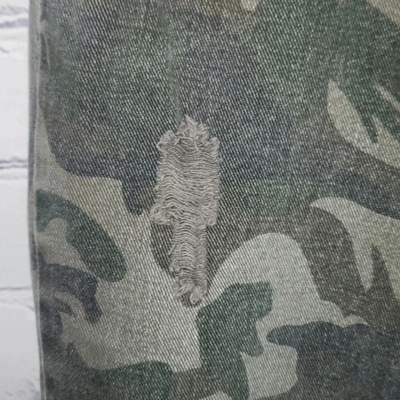 KanCan Green Camouflage Distressed Jeans 5/26 - Picture 6 of 13